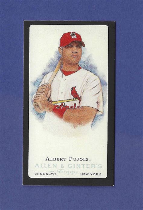 Parallel Topps Allen Ginter Albert Pujols Mini Black