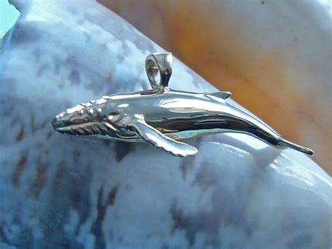 Humpback Whale Pendant In Silver Or Gold Custom Tails Jewelry