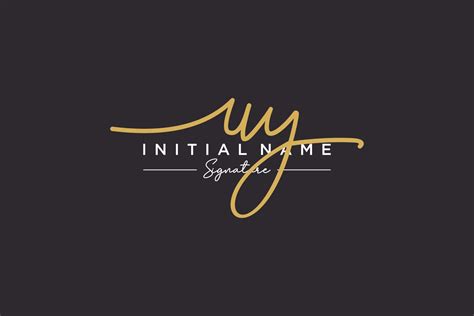 Initial Uy Signature Logo Template Vector Hand Drawn Calligraphy Lettering Vector Illustration