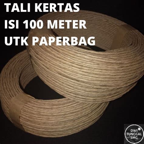 Jual TALI KERTAS PAPERBAG ROLL ISI 100METER Shopee Indonesia