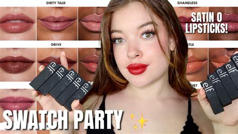 NEW ELF COSMETICS O FACE SATIN LIPSTICKS All Shades YouTube