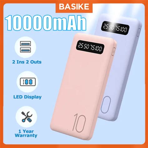 Basike Power Bank Original Brand 10000mAh PowerBank Slim Compact