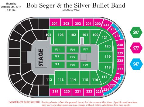 Bon Secours Seating Chart With Rows And Seat Numbers Printable