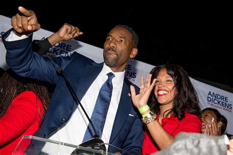 ATLANTA GEORGIA NOVEMBER 30 Mayor Elect Andre Dickens And Daughter