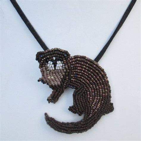 Otter Brooch Or Pendant One Of A Kind Brooch Custom Made Bead Work