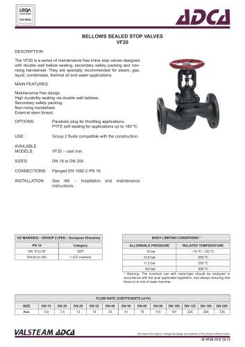 Todos Los Cat Logos Y Folletos T Cnicos Valsteam Adca Engineering S A