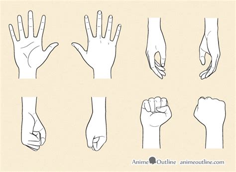 How to Draw Anime Hands Step by Step - AnimeOutline