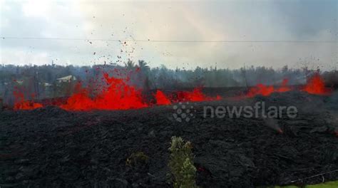 Stunning video shows river of lava flowing through Hawaii's Leilani ...