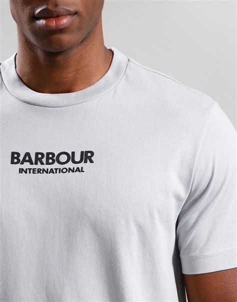 Barbour Internatioonal Formula T Shirt Silver Ice Terraces Menswear