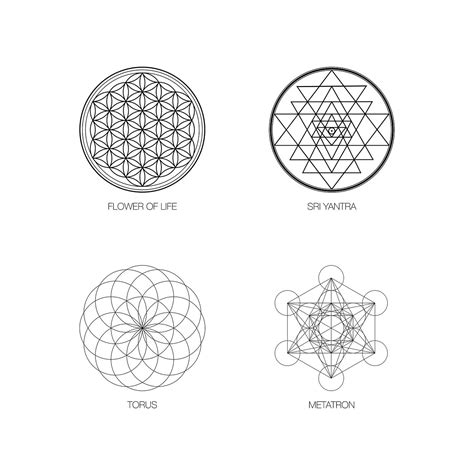 Sacred Geometry Symbols Vector Set 03 Royalty Free SVG,, 48% OFF