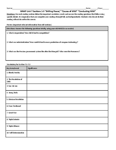 WHAP Unit 7 Study Guide: AMSCO Reading Questions Overview - Studocu