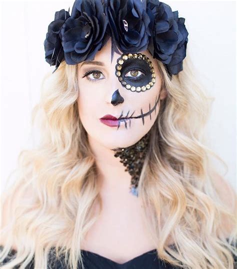 Unreal half skull makeup and hair by @sunkissedandmadeup using Texture ...