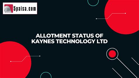 Kaynes Technology Ipo Allotment Status Link Subscription 43 Off