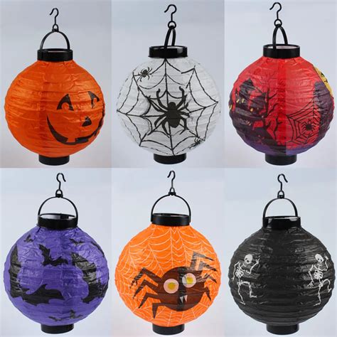 pc cm halloween decor paper lanterns printed pumpkin ghost spider