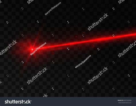 Abstract Red Laser Beam Isolated On Stock Vector Royalty Free