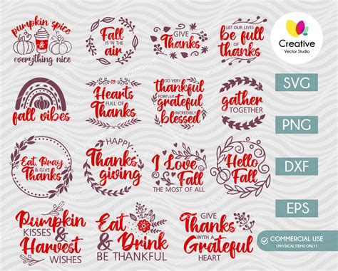 Thanksgiving Quotes Svg Bundle Creative Vector Studio