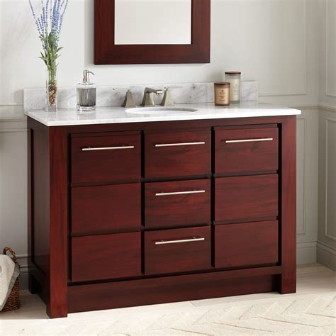 Narrow Depth Venica Mahogany Vanity For Undermount Sink Vanity