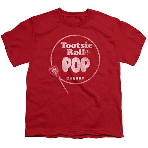 Tootsie Roll/Tootsie Roll Pop Logo S/S Youth 18/1 Red Tr111 - Walmart.com