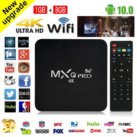 Box Media Player Mxq Pro 4k 5g Ultra Hd 64bit Wifi Android 10 Quad