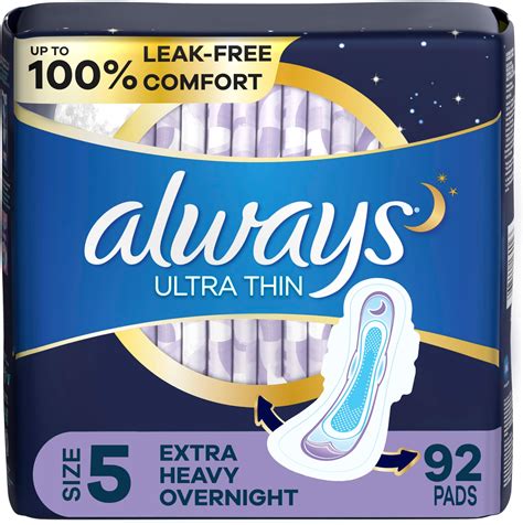 Always Ultra Thin Feminine Pads For Women Size 5 Extra