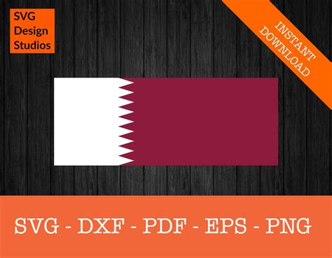 Qatar National Flag Clipart SVG Cut File PNG DXF Cricut Vector Clipart ...