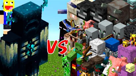 【マイクラ】ウォーデンvs全ての敵mob 戦わせてみた マインクラフト【minecraft】 Youtube