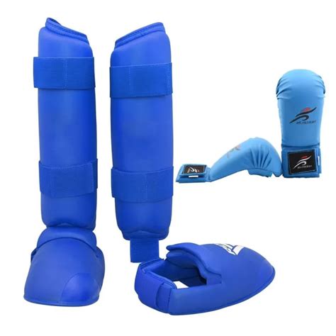 Taekwondo Uniform Karate Sparring Gear Set Leg Hand Protector Shin
