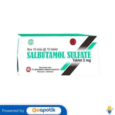 Jual Salbutamol Imfarmind 2 Mg Box 100 Tablet Di Seller Apotek Andara