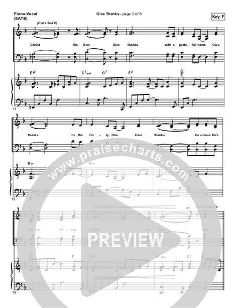 Give Thanks Sheet Music Pdf Don Moen Praisecharts