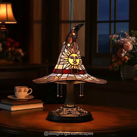 Stained Glass Witch Hat Lamp Design Magical Lighting For Enchanting Spaces