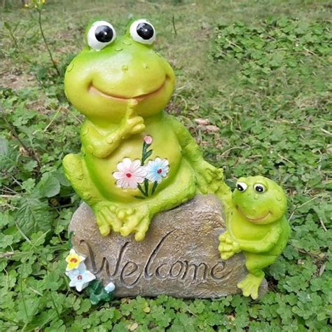 Grenouille Statue R Sine Grenouille D Coration Ornement Femelle Et