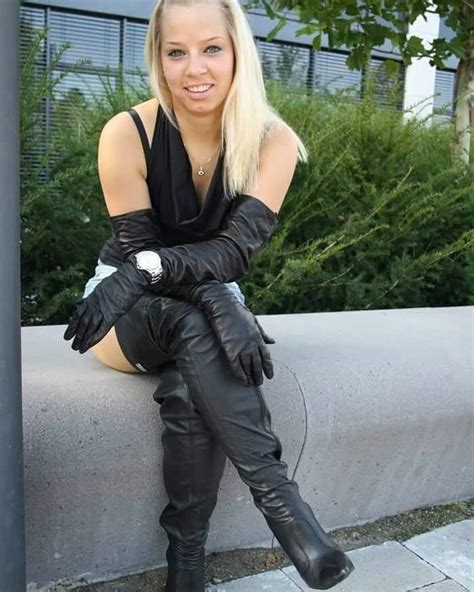A Beaming Smile On A Blonde Badass Dress And Gloves Dress With Boots Boots Outfit Long