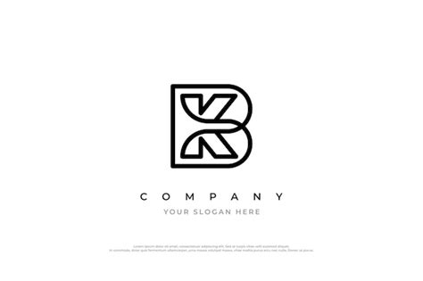 Premium Vector Initial Letter Kb Or Bk Monogram Logo Design Vector