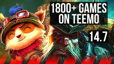 Teemo Vs Gp Top Rank 2 Teemo 1800 Games 11 2 6 Dominating Na