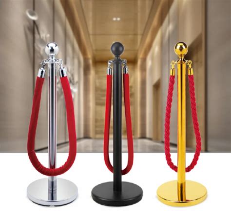 Ball Top Stainless Steel Q Manager Queue Pole Stand Stanchion Crowd