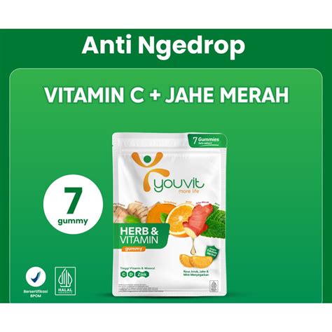 Jual Youvit Herb Vitamin Gummy Dengan Herbal Vit C Jahe Merah