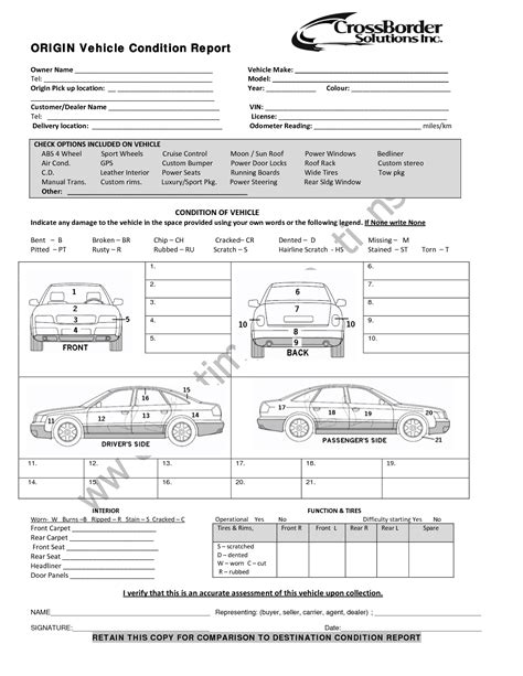 5 Vehicle Condition Reports Word Excel Templates