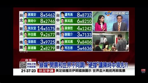 2022 11 28中視2100整點新聞 綠媒開票讓陳時中狂領先 網友明明大輸哪來的票 Youtube