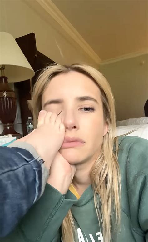 Emma Roberts Brings 2 Year Old Son Rhodes To Ahs Delicate Set Rare