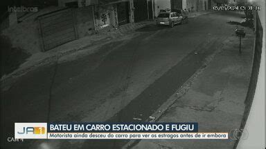 JA 1ª Edição Regional Motorista bate em carro estacionado e foge