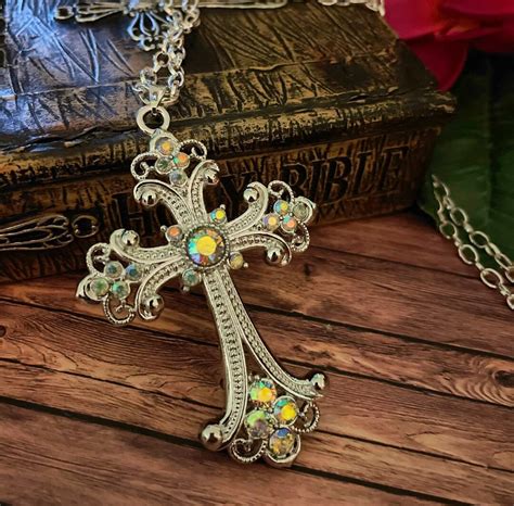 Cross Necklacelong Cross Necklacechristian Jewelrybig Cross Necklace