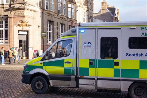 NHS Scottish Ambulance Service On Road Editorial Photography Image Of