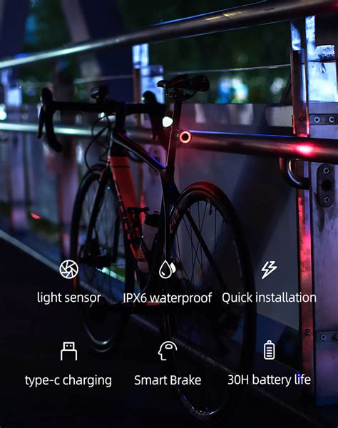 ROCKBROS Q3 Bike Taillight Smart Sensing Brake Rear Light