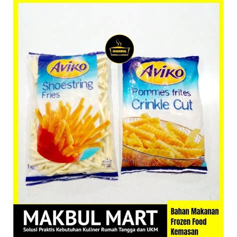 Jual Aviko Kentang Goreng Beku Kg Shoestring Crinkle Shopee Indonesia