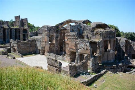 Archeology Villa Adriana in Italy Stock Image - Image of history ...