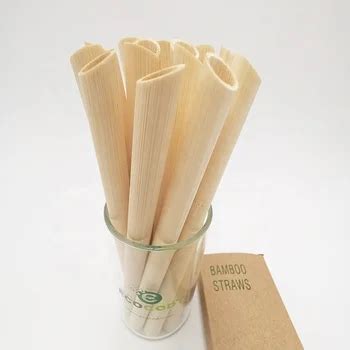 Biodegradable Organic Jumbo Bamboo Straw Jumbo Boba Tea Straw Buy