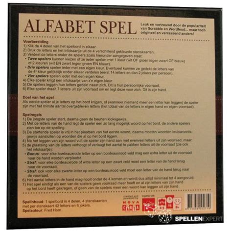 Het Alfabetspel Een Spel Van Nova Carta Kopen Spellen Expert