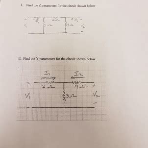 Solved Find The Z Parameters For The Circuit Shown Below Chegg