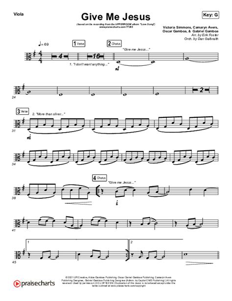 Give Me Jesus Viola Sheet Music Pdf Upperroom Abbie Gamboa