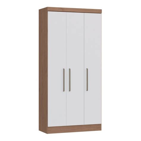 Guarda Roupa Modulado 3 Portas 2 Gavetas Infinity Macadâmia branco Line